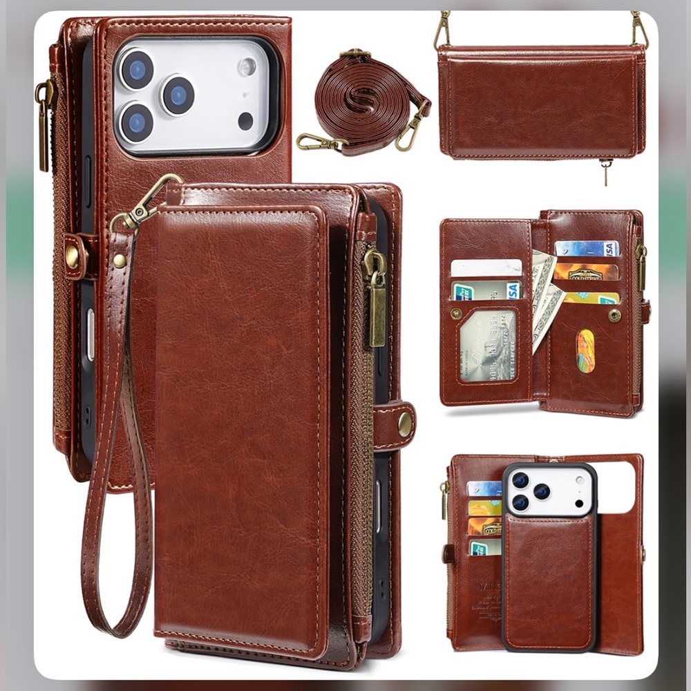 iPhone 17 PRO Wallet Case with MagSafe & Card Holder RFID Blocking
